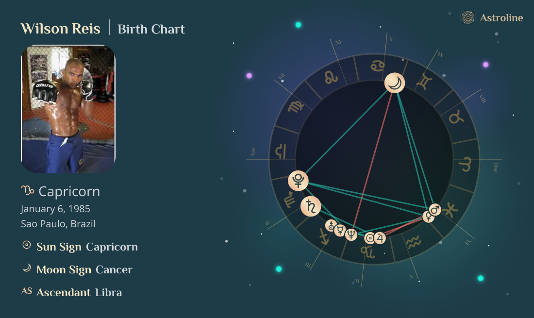 Wilson Reis Birth Charts & Zodiac Sign: Sun, Moon & Rising Signs